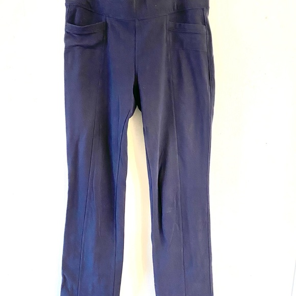 Athleta size small navy stretch pants with pockets EUC - Picture 6 of 13